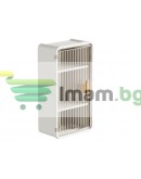 Стенен рафт за баня, 3 нива, вратички, отвор за кърпички